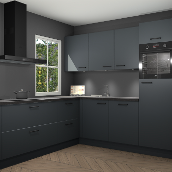 Onyxgrijze keuken Leeds 83697