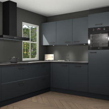 Onyxgrijze keuken Leeds 83698