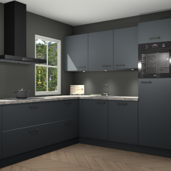 Onyxgrijze keuken Leeds 83748