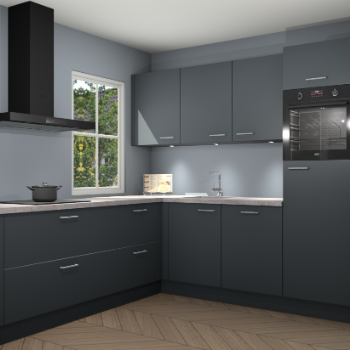 Onyxgrijze keuken Leeds 83762