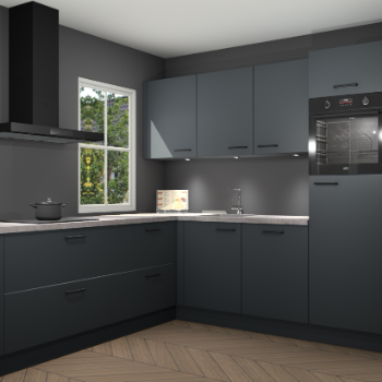 Onyxgrijze keuken Leeds 83764