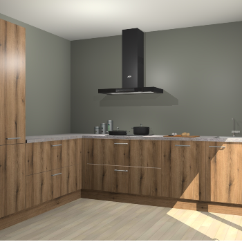 Goud Eiken keuken Antibes 61506