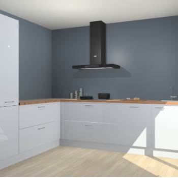 Sneeuwwitte hoogglans keuken Antibes 62980