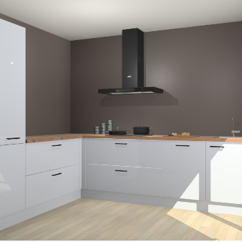 Sneeuwwitte hoogglans keuken Antibes 62982