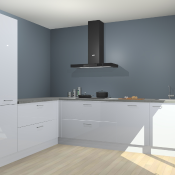 Sneeuwwitte hoogglans keuken Antibes 62993