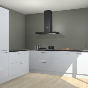 Sneeuwwitte hoogglans keuken Antibes 62998