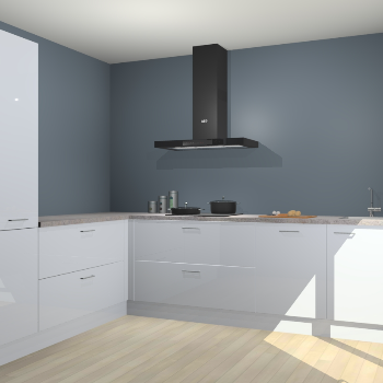 Sneeuwwitte hoogglans keuken Antibes 63028