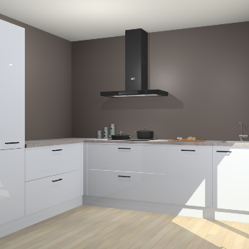 Sneeuwwitte hoogglans keuken Antibes 63030