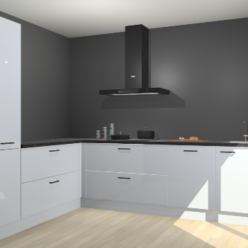 Sneeuwwitte hoogglans keuken Antibes 63037