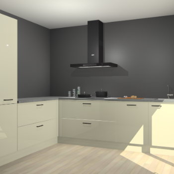 Magnolia hoogglans keuken Antibes 63151