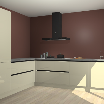 Magnolia hoogglans greeploze keuken Antibes 63152