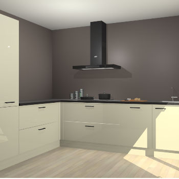 Magnolia hoogglans keuken Antibes 63156