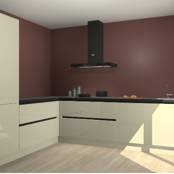 Magnolia hoogglans greeploze keuken Antibes 63158