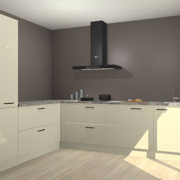 Magnolia hoogglans keuken Antibes 63177