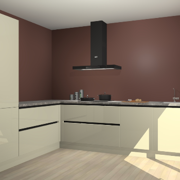 Magnolia hoogglans greeploze keuken Antibes 63179