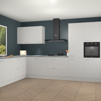 Zijdegrijze keuken Debrecen 70004