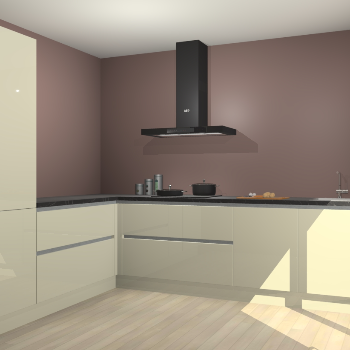 Magnolia hoogglans greeploze keuken Antibes 63188