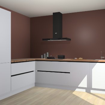 Sneeuwwitte greeploze keuken Antibes 62007