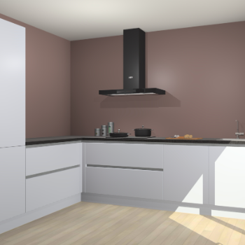 Sneeuwwitte greeploze keuken Antibes 62029