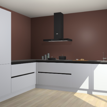 Sneeuwwitte greeploze keuken Antibes 62032