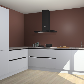 Sneeuwwitte greeploze keuken Antibes 62057