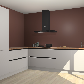 Zijdegrijze greeploze keuken Antibes 62075