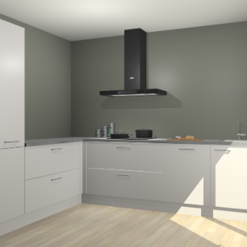 Zijdegrijze keuken Antibes 62082