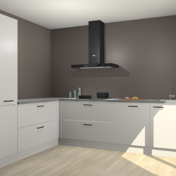 Zijdegrijze keuken Antibes 62085