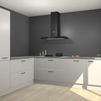 Zijdegrijze keuken Antibes 62086