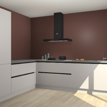 Zijdegrijze greeploze keuken Antibes 62087