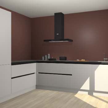 Zijdegrijze greeploze keuken Antibes 62093