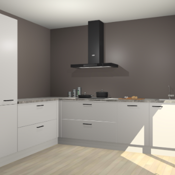 Zijdegrijze keuken Antibes 62103