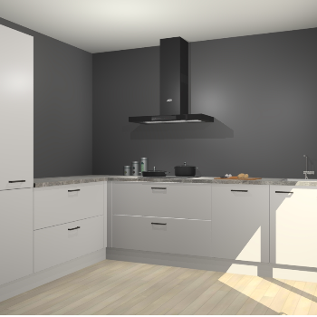 Zijdegrijze keuken Antibes 62104