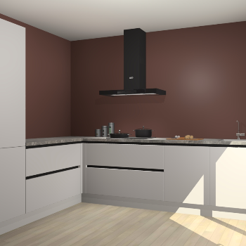 Zijdegrijze greeploze keuken Antibes 62105