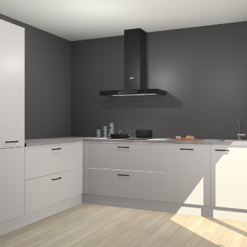 Zijdegrijze keuken Antibes 62110