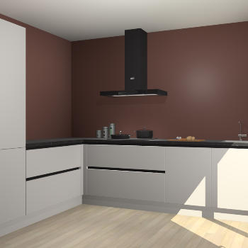 Zijdegrijze greeploze keuken Antibes 62117