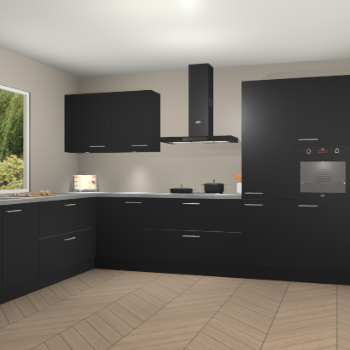 Zwarte keuken Debrecen 70071