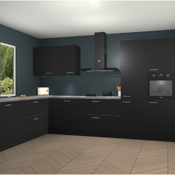 Zwarte keuken Debrecen 70072