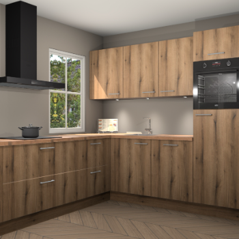 Goud eiken keuken Leeds 85079