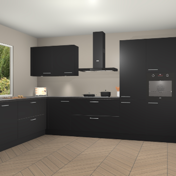 Zwarte keuken Debrecen 70077