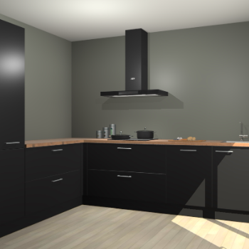 Zwarte keuken Antibes 62240