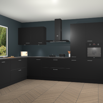 Zwarte keuken Debrecen 70078