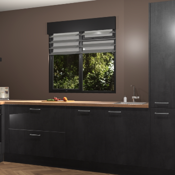 Beton Zwarte keuken Luzern 61859