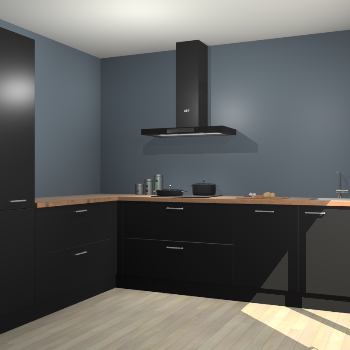 Zwarte keuken Antibes 62241