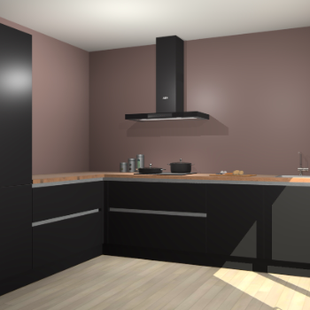 Zwarte greeploze keuken Antibes 62242