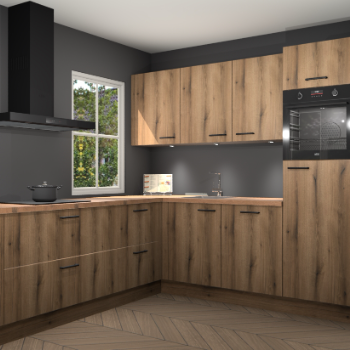 Goud eiken keuken Leeds 85082