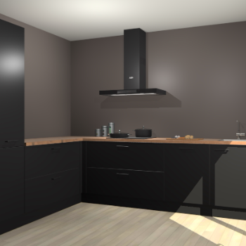 Zwarte keuken Antibes 62243