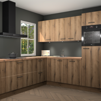 Goud eiken keuken Leeds 85083