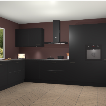 Zwarte keuken Debrecen 70082