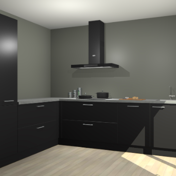 Zwarte keuken Antibes 62249